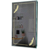 Specchio LED Verticale | Controllo tramite interruttore a muro | Luce bianca calda - Reyze Serie Good Vibes Modello 2